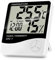 Lanhiem Indoor Digital Thermometer Hygrometer, Accurate Room Temperature Gauge Humidity Monitor with Alarm Clock - Easy to Read, Max/Min Records, LCD Display for Home - White