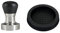 scarlet espresso | Tamper »Passion« für Barista; mit ergonomischem PVC- oder Edelholzgriff nach Wahl und Präzisions-Edelstahlbasis (Set 53 mm & Tamperablage)