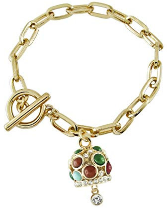 inSCINTILLE Bracciale Placcato a Catena con Campanella Vari Colori