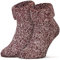 Piarini ABS Stoppersocken Wollsocken Wintersocken Norwegersocken Innenfrottee Damen Herren lila bordeaux meliert 39 40 41 42