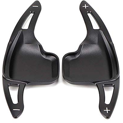 ontto 2 Pezzi Pala del Cambio Per BM-W X1 X4 X5 X6 Serie 1 2 3 4 5 6 7 Estensione della Paletta del Cambio del Volante dell'automobile in Lega di Alluminio-Nero