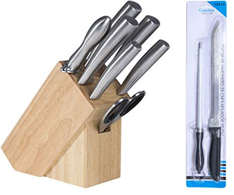 CUPERINOX Taco Madera y Jamonero (Juego de Cuchillos y Jamonero)