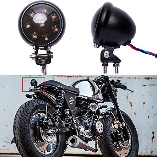 DREAMIZER 8 LED Motorcycle Tail Light Smoke Running Stop Brake Lamp for Street Bike Chopper Bobber Cafe Racer Cruiser CB1300 883 iron