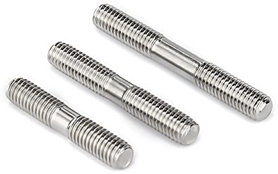 BOZONLI Acero inoxidable 304 Doble Extremo Roscado de Perno Prisionero Tornillo Perno Roscado M3×20mm,20 pcs