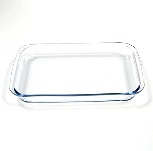Royal Cuisine Cristalería, Plato de horno rectangular, Cacerola para hornear, Plato para horno resistente, Bandeja de lasaña de vidrio