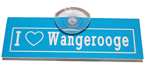 Autoschild I love Wangerooge