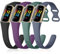 GEAK 4 Stück Slim Band kompatibel mit Fitbit Charge 5/Charge 6 Bändern Damen Herren, weiches Silikon, Sport-Ersatzarmband für Fitbit Charge 5/Charge 6 Fitness-Tracker,