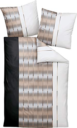 Janine Kissenbezug Mako-Satin braun Größe 40x80 cm