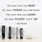 Quanyuchang Reading Wall Decals Quote The More That You Read The More You Know Dr.Seuss Wall Stickers Inspirational Education Art Vinyl Mural Wallpaper Nursery Classroom Kids Bedroom Wall Decor
