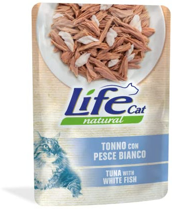 Life Cat Natural Thunfisch mit Weißfisch, Umschlag 70g