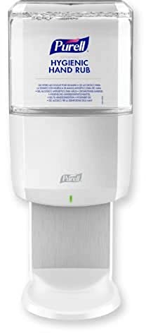 DISTRIBUTEUR DE GEL HYDROALCOOLIQUE Sans Contact automatique PURELL ES6 et kit de démarrage avec Recharge PURELL Advanced Gel Hydro-Alcoolique pour les Mains incluse, Blanc, 1200 mL
