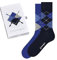 Burlington Herren Socken Basic Gift Box M So Baumwolle gemustert 2 Paar, Blau Blue Mix 0300, 40-46