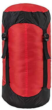 Sanmum Nylon Kompressionssack Leichter Wasserabweisend Packsack für Schlafsack, Reisen, Camping, Outdoor (Klein,Sternfeuerrot)