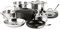 All-Clad Multi Material Kochgeschirr-Set, 12-teilig, Silber und Schwarz