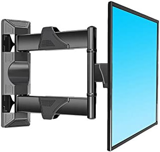 Soporte de TV portátil Soporte de pared para TV ultrarresistente Soporte de doble brazo inclinable y giratorio para pantallas LED LCD OLED de plasma y pantallas curvas de 32-55 pulgadas - Hasta VESA