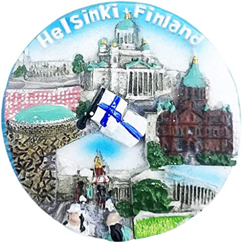 Helsinki Finland Helsinki Magnet Fridge Refrigerator Magnet Decoration Sticker Souvenir Resin Crafts Kitchen Whiteboard