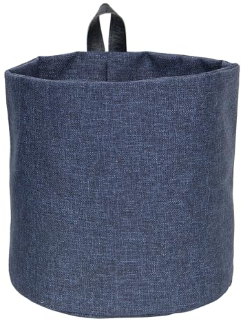 Bigso Box of Sweden Weicher Hängekorb zum Aufhängen, klein, für die Organisation alltäglicher Notwendigkeiten, faltbarer Aufbewahrungskorb für Schränke, 17 x 17 cm, klein, Marineblau