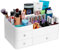 Winter Shore Organizador Maquillaje Blanco Grande - Cosméticos y Makeup Organizer - Múltiples Compartimentos y 3 Cajones Organizador de Pintalabios, Sombras de Ojos, Brochas, Perfume, Accesorios