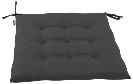 CB Home & Style Outdoorkissen 40x40x3 cm Dekokissen Outdoor wasserabweisend Garten Lounge Deko Kissen Gastro (Anthrazit)