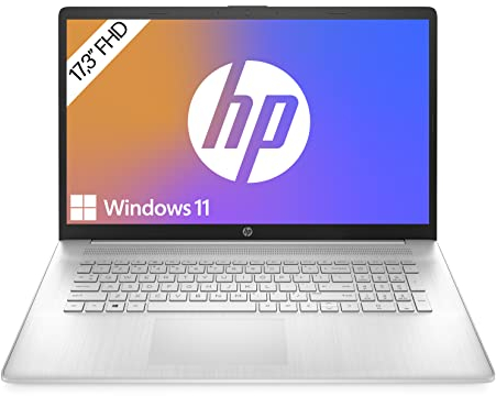 HP Laptop | Display FHD da 17,3 | AMD Ryzen 7-5700U | RAM DDR4 da 16 GB | SSD da 512 GB | grafica AMD Radeon | Windwos 11 Home | Tastiera QWERTZ | Argento naturale