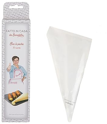 FATTO IN CASA DA BENEDETTA Set 30 sac à Poche USA e Getta per Decorare i Dolci in Modo Pratico, Semplice e Veloce – Polietilene 100% riciclabile Molto Resistente