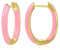 MESOVOR 18 Karat Vergoldete Creolen Ohrringe mit Emaillefarbe, U-förmige Kleine Leichte Huggie-Ohrringe Geschenke für Frauen und Mädchen (Rosa)