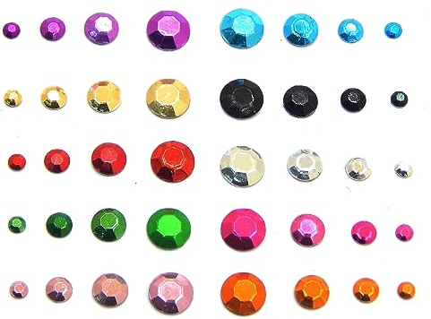 10000 Stück Hotfix Metall-Nieten Studs Rhinestuds 2mm Octagon Thermo Selbstklebend zum Aufbügeln Bügelnieten Mehrfarbiges (Bunt 2mm 1000 Stück)