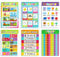 NymphFable 6 Stück Pädagogische Poster für Kleinkinder, Pre-K-Lernposter für Kleinkinder von 3-5, Alphabet Poster Kindergarten Homeschool Kindergarten Klassenzimmer Zubehör Dekor - Laminiert