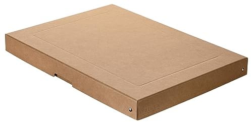FALKEN Original PureBox Nature. Made in Germany, 40 mm high, DIN A3. Storage box with lid made of sturdy cardboard, vegan gift box, transport box, all-purpose box, Brown