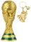 WittsY Trophée de la Coupe du monde 2022 Reproduction de la Coupe du monde 2022 avec porte-clés Qatar Ra'ib, trophée de la Ligue des champions, trophée pour fan de sport, décoration de table en résine