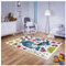 Teppich für Kinderzimmer in Weiß, Blau Kinderteppich 140 cm x 190 cm mit Meer Fisch Delphin Motiv, Babyteppich für Mädchen und Jungen