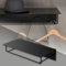ML-Design Wandgarderobe mit Hakenleiste, Kleiderstange & Hutablage, 60x30x15 cm, Schwarz, Metall Flurgarderobe für Jacken & Mäntel, Garderobe, Wandmontage, Garderobenpaneel hängend für Eingang & Flur