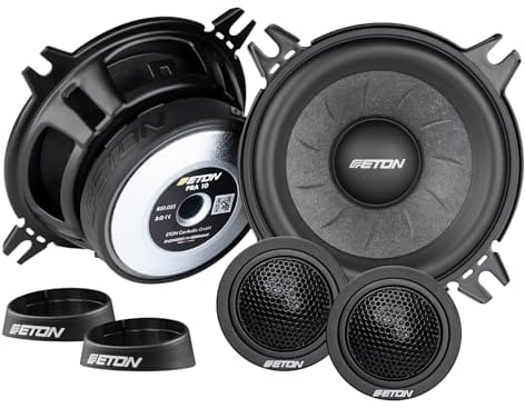 ETON Pra 10 – klangstarkes 10 cm / 4“ Komponenten System, Auto Lautsprecher, Soundsystem mit 80 Watt, 3 Ohm, 1 Paar