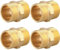 Doppelnippel G3/8 (Ø 16,2mm) Messing Außengewinde, 4 Stück Doppelnippel Sechskant G3/8 AG/AG, Verbindungsstück 2xAG Gewindefitting, Doppel Nippel Messing Fittings für Trinkwasser geeignet