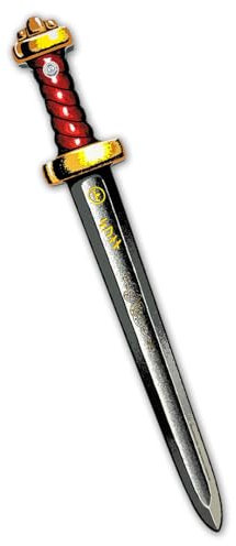 Liontouch - Viking Sword, Red Handle | For Boys Aged 3+ Years | Workshop Master Sven's Authentic Warrior Toys | Safe Medieval Weapon Accessory In Foam For Little Berserkers’ Roleplay & Costumes