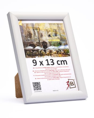 3-B cornice MAUI bianca 9x13 cm cornice in legno, cornice per foto, cornice per ritratto con vetro acrilico