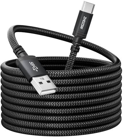 Câble de charge USB C extra long de 4 m - 3,1 A - Câble tressé USB vers type C - Pour manette PS5, Samsung Galaxy S10/S9/S8 Plus, Note 10 9 8, LG V30 V20 G6 G5, Moto, LG, HUWEI, Mi9/8, etc