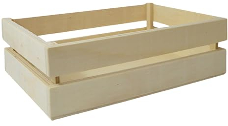 Espirito Rebelde Holzkiste im Kistenstil, 24,2 x 16,7 x 7,5 cm – Mehrzweckkiste: Obstkorb, Weihnachts- und Osterkorb, Aufbewahrungsbox – Dekobox