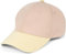 styleBREAKER Unisex Baseball Cap zweifarbig Pastell oder kräftig | 6-Panel Cap Mehrfarbig verstellbar mit Schnalle | Sommer Basecap aus Baumwolle, Farbe:Beige-Gelb