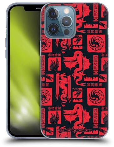 Head Case Designs Offizielle House of The Dragon: Television Series Logo Muster Jahr des Drachen Gelhülle [Militärischer Schutzgrad] Kompatibel Mit Apple iPhone 13 Pro Max Und Kompatibel Mit MagSafe