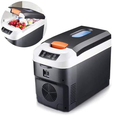 HAZARA Mini Frigo Portatile Grande Capacità Di 10 Litri, Frigo Auto Compressore Touch Screen Intelligente, Caldo E Freddo Regolabili, Frigo Portatile A Compressore Adatto Per Auto E Campeggio