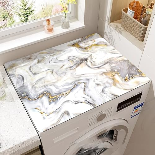 Funda Lavadora Exterior Impermeable, Nevera Cubierta Antipolvo, Mueble Lavadora Exterior Fundas Para Lavadoras/Secadora Protector Cubierta Superior Antideslizante Para Baño D,60x60cm