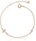 Meissa Faith Cross Bracelet for Women 925 Sterling Silver Christian Cross Bracelet Adjustable Gold Plated Chain Bracelet Jewellery Gift for Her, Rose Gold