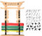 humberboat Wand-Karate-Gürtelständer mit Medaillenaufhänger und Aufklebern, Kampfsport-Gürtel-Display-Halter, 8 Gürtel, Taekwondo-Gürtel, Jiu-Jitsu-Gürtel, BJJ-Gürtel, zum Aufhängen für Kinder und