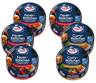 Appel MSC Feuer-Röllchen und Curry-Röllchen Set 6x 200g