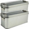 2 Pcs Tinplate Box, Metal Storage Box with Lids, Rectangular Containers with Buckle Latch, Cookies Box Tea Tins Box for Home Storage
