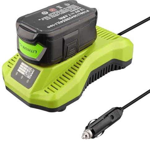 BTRUI Rapid Car Charger for Ryobi Battery 12V-18V use on Car, Compatible with One+ Lithium NiCad NiMh Battery P117 P108 P189 P197 P103 P190 PBP002 PBP005, 12V-24V Input