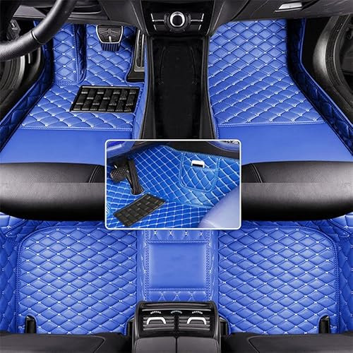 Anpassen Auto Fußmatte für Mitsubishi ASX Eclipse Cross Space Star Lancer Outlander Pajero wasserdichte Fussmatten rutschfeste Automatten Blau