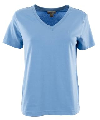 Calvin Klein Damen T-Shirt Kurzarm Archive Jersey Tee mit V-Ausschnitt