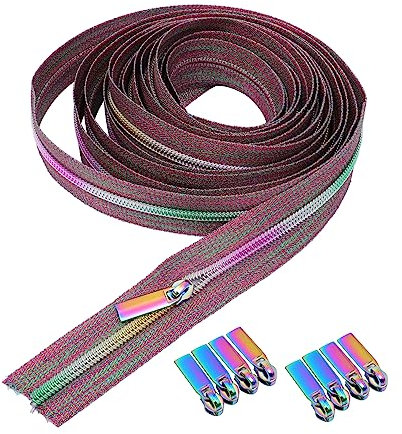 Uonlytech Cerniere Nylon da con Estensori Staccabili Materiale Resistente per Fai da Te per Borse e Progetti Creativi